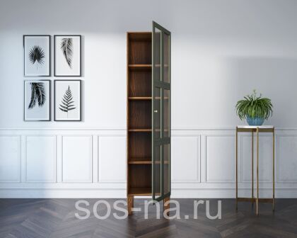 Шкаф библиотека 1 дверь высокий "Andersen", AN13